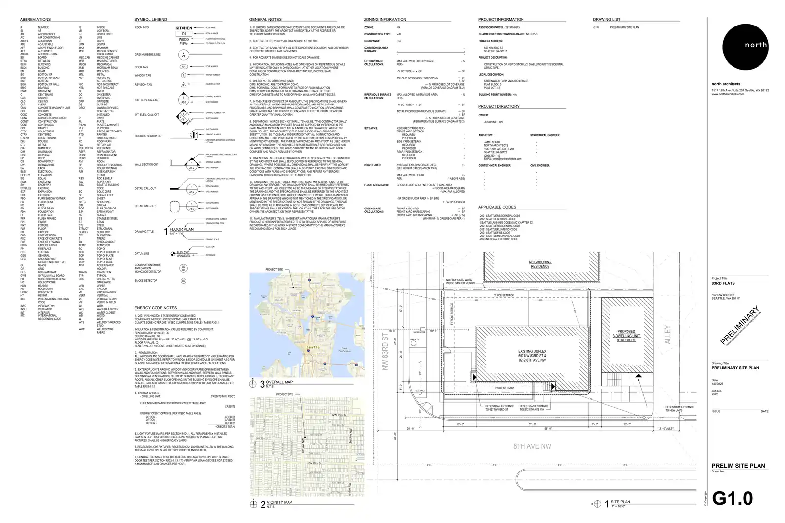 Site plan for 8212 8th Ave NW