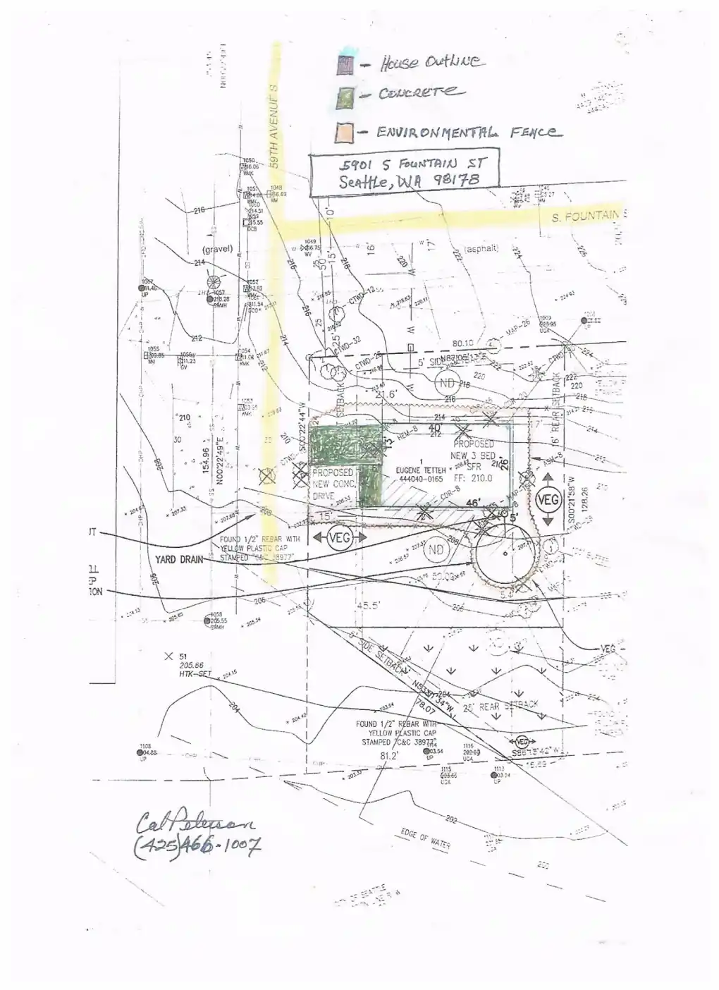 Site plan for 5901 S Fountain St