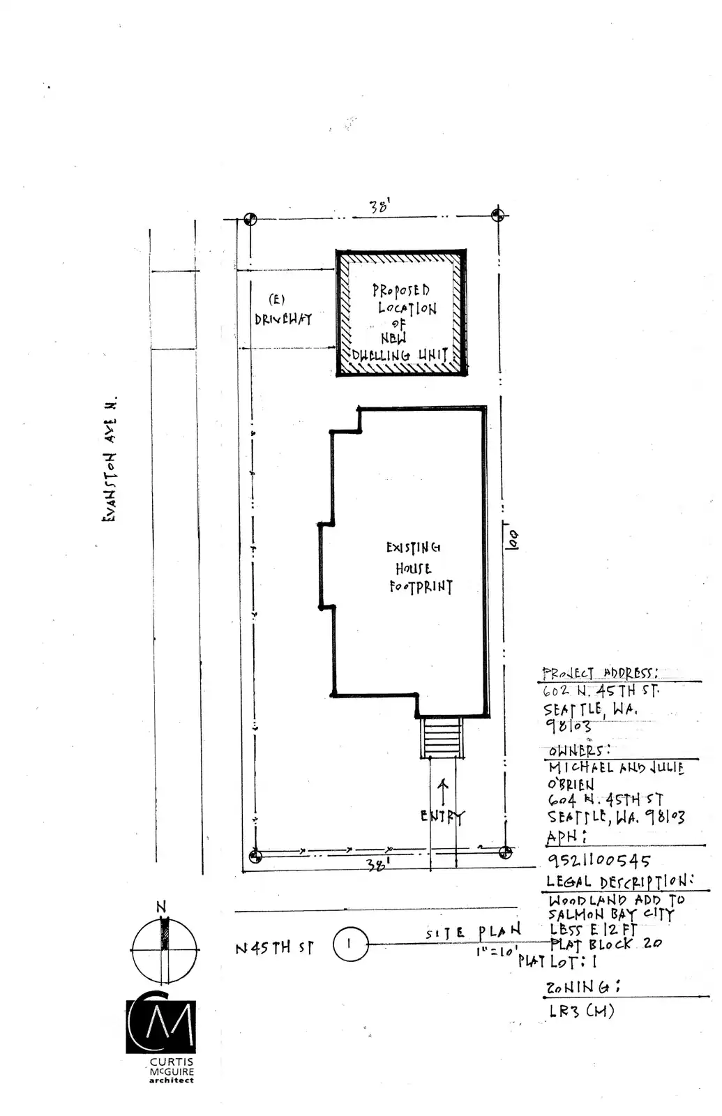 Site plan for 602 N 45th St