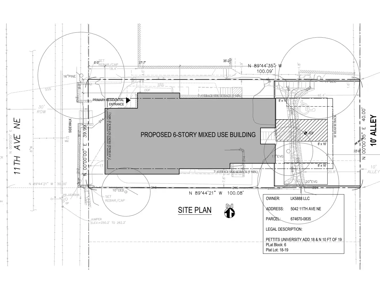 Site plan for 5042 11th Ave NE