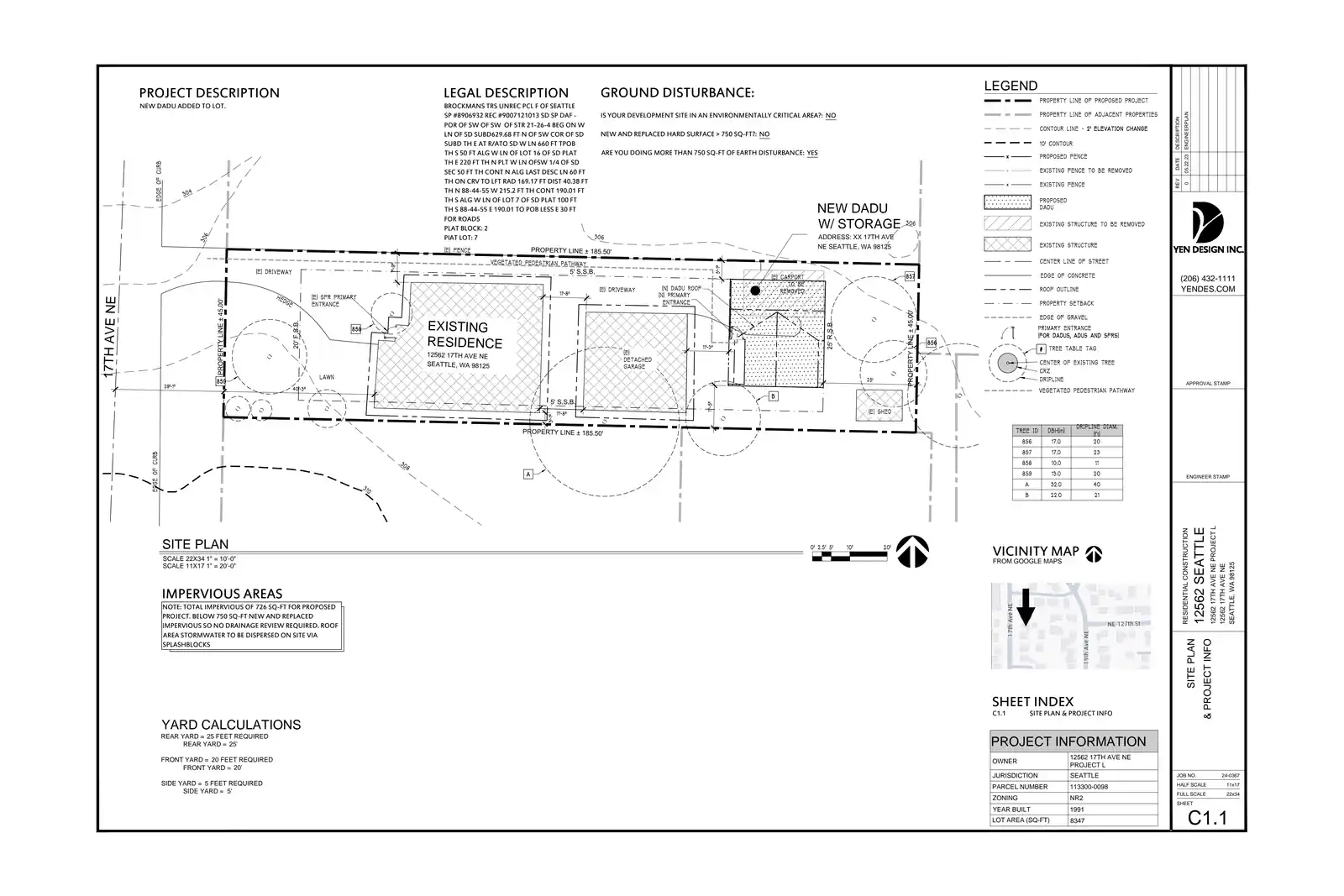 Site plan for 12562 17th Ave NE