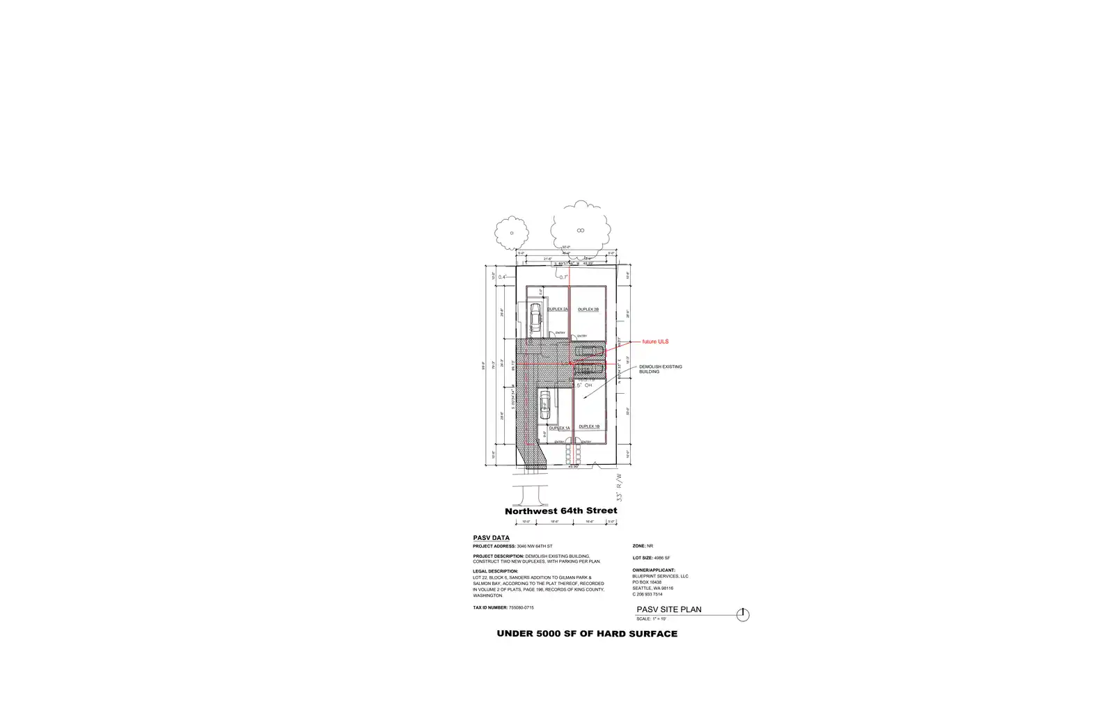 Site plan for 3050 NW 64th St