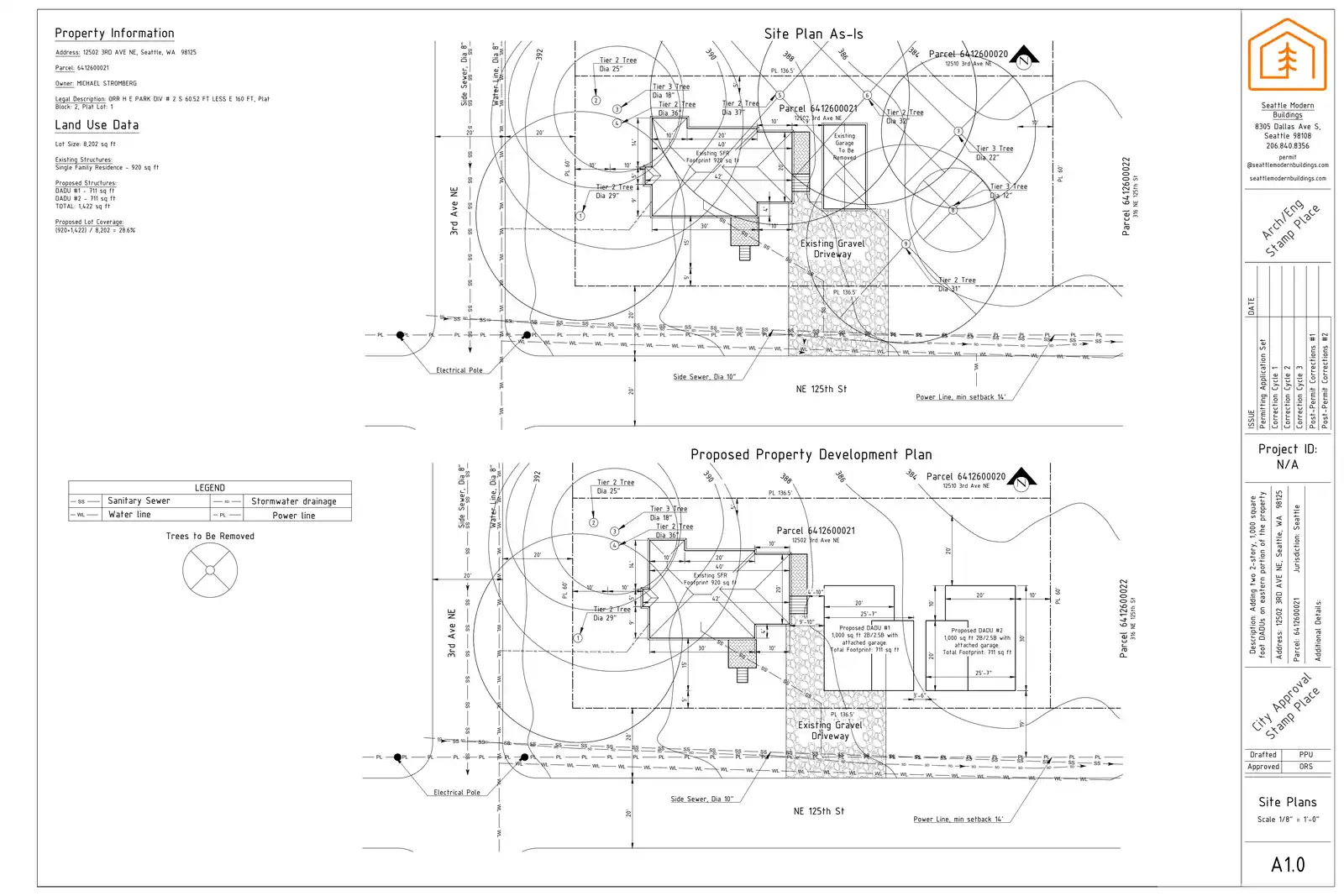 Site plan for 12502 3rd Ave NE