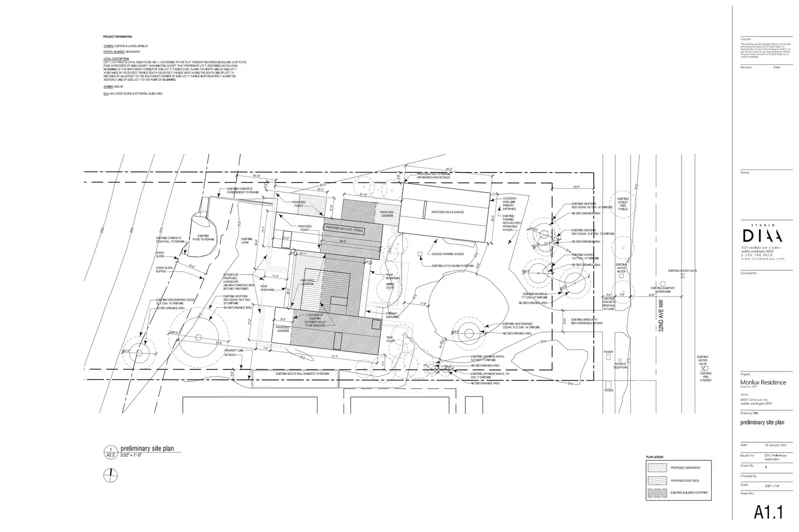 Site plan for 8309 32nd Ave NW