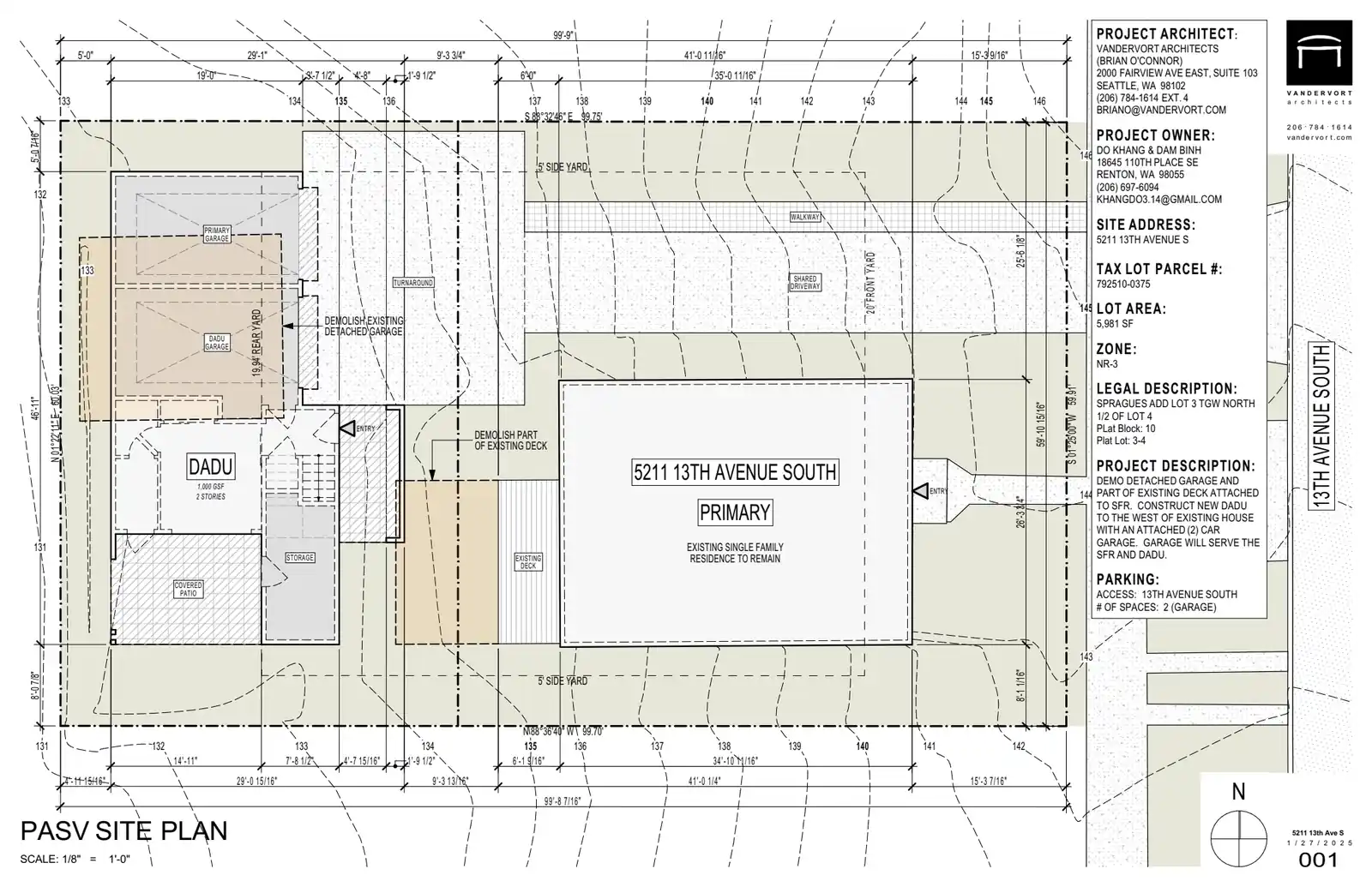 Site plan for 5209 13th Ave S