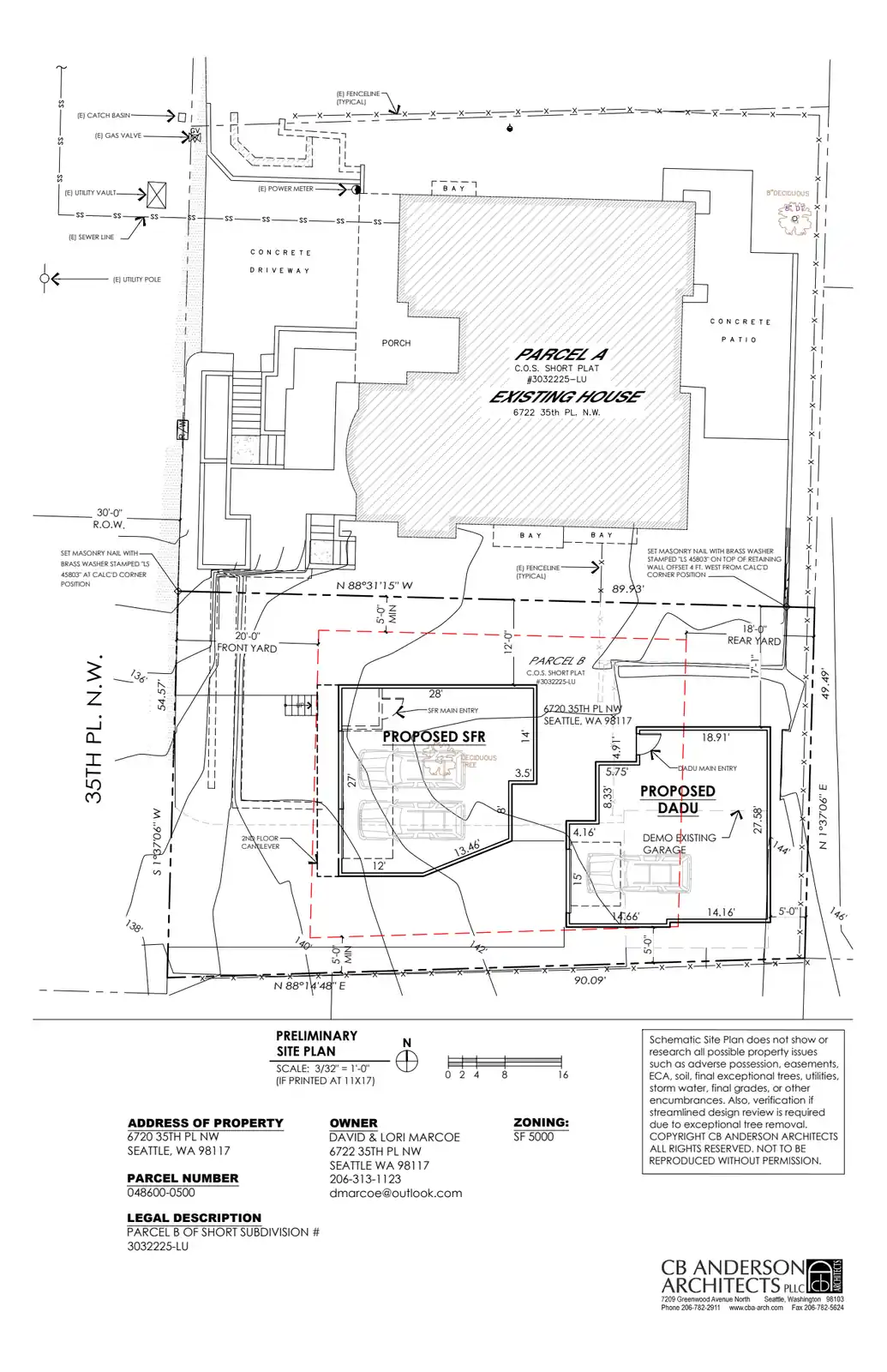 Site plan for 6720 35th Pl NW