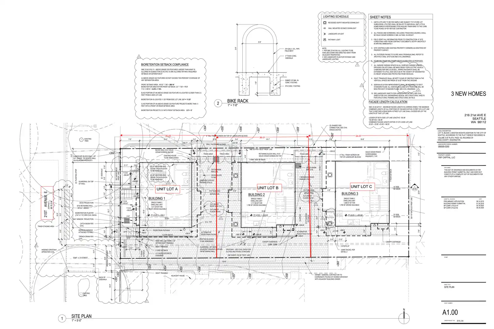 Site plan for 216 21st Ave E