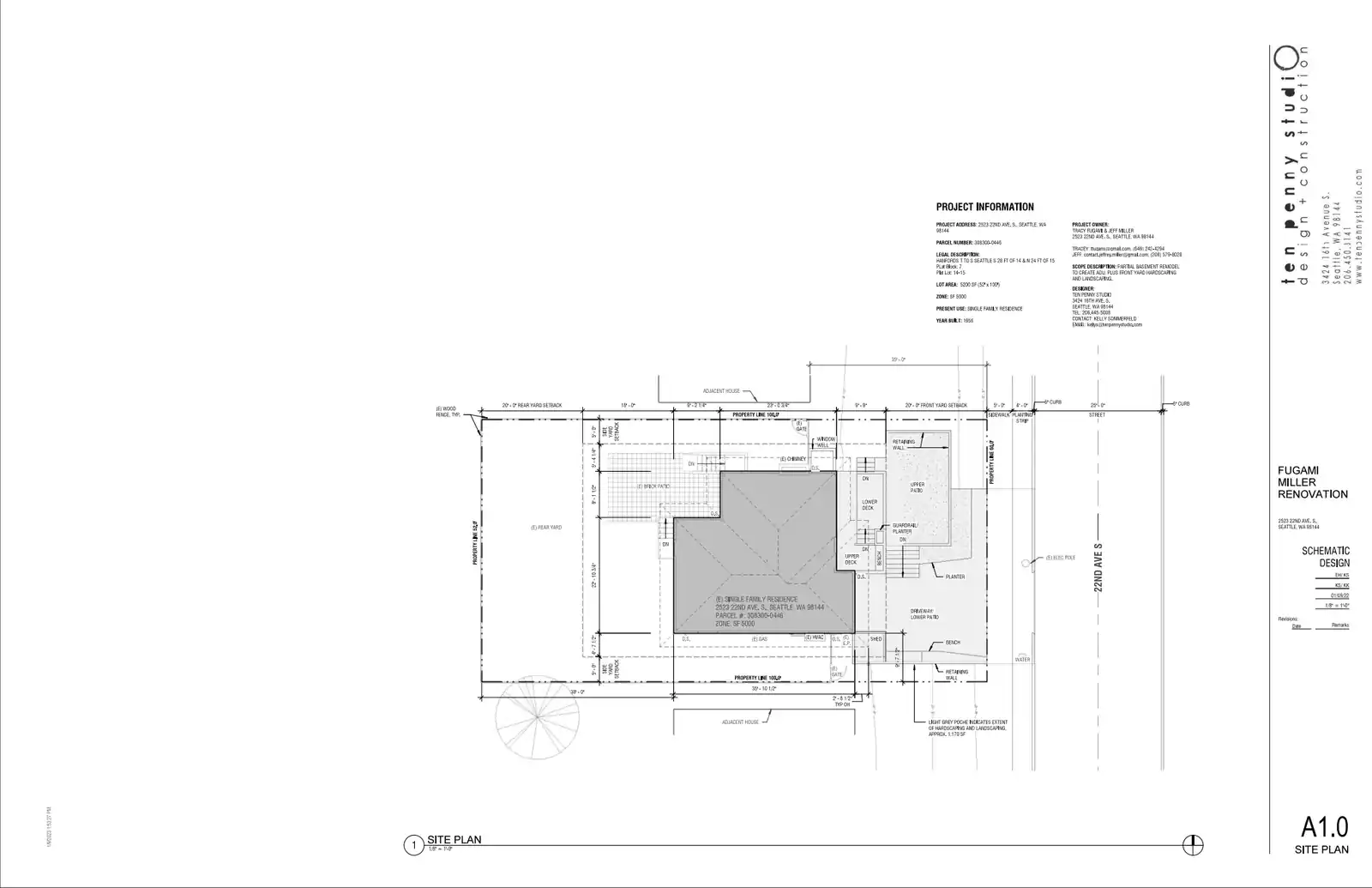 Site plan for 2523 22nd Ave S