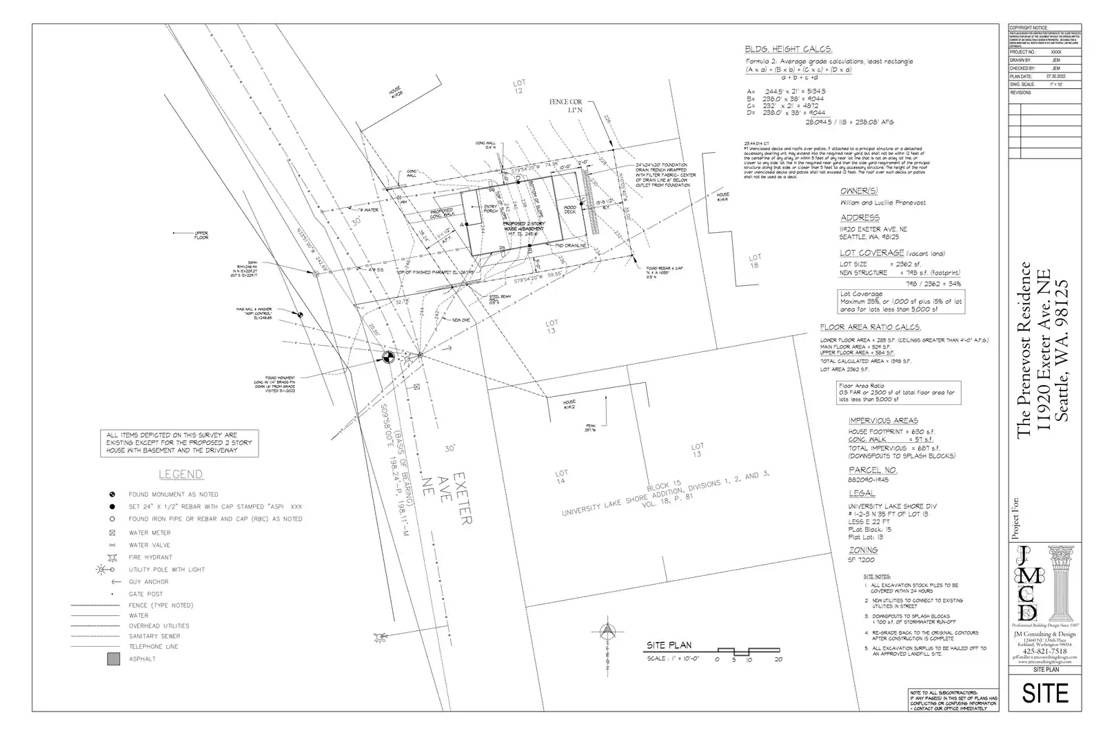 Site plan for 11920 Exeter Ave NE