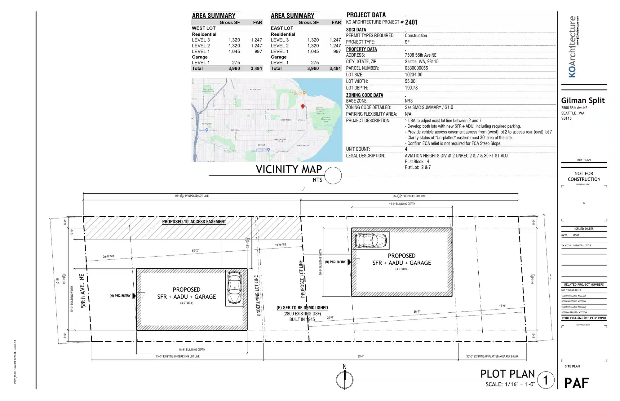 Site plan for 7508 58th Ave NE