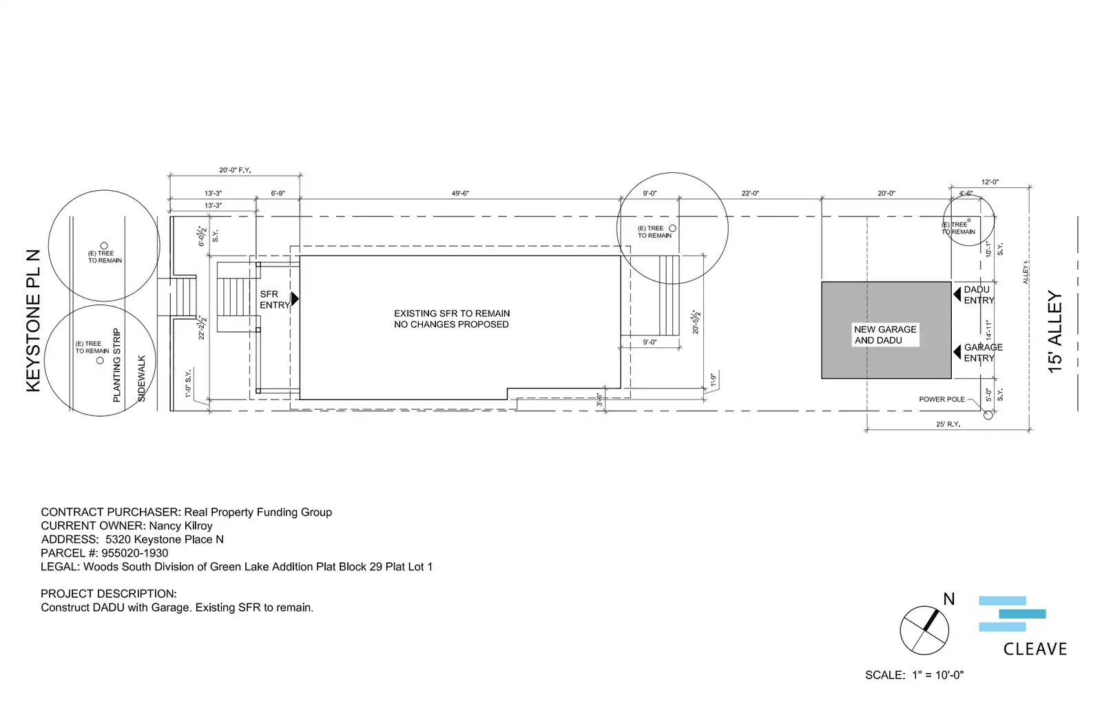 Site plan for 5318 Keystone Pl N