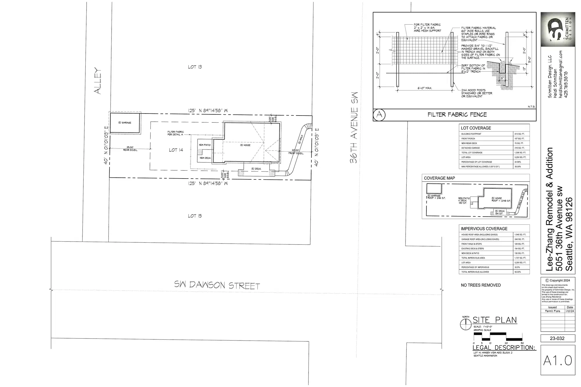 Site plan for 5051 36th Ave SW