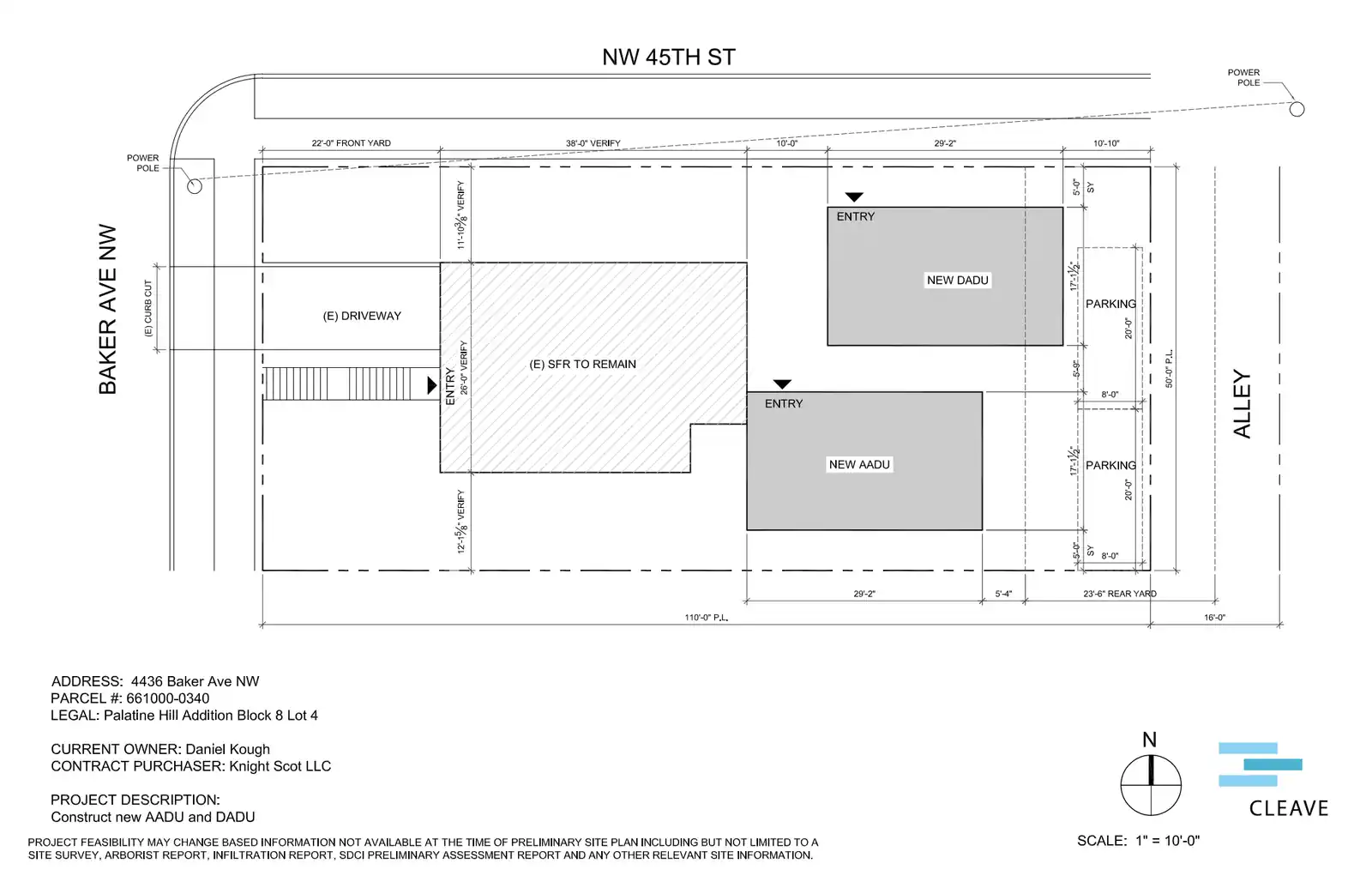 Site plan for 217 NW 45th St