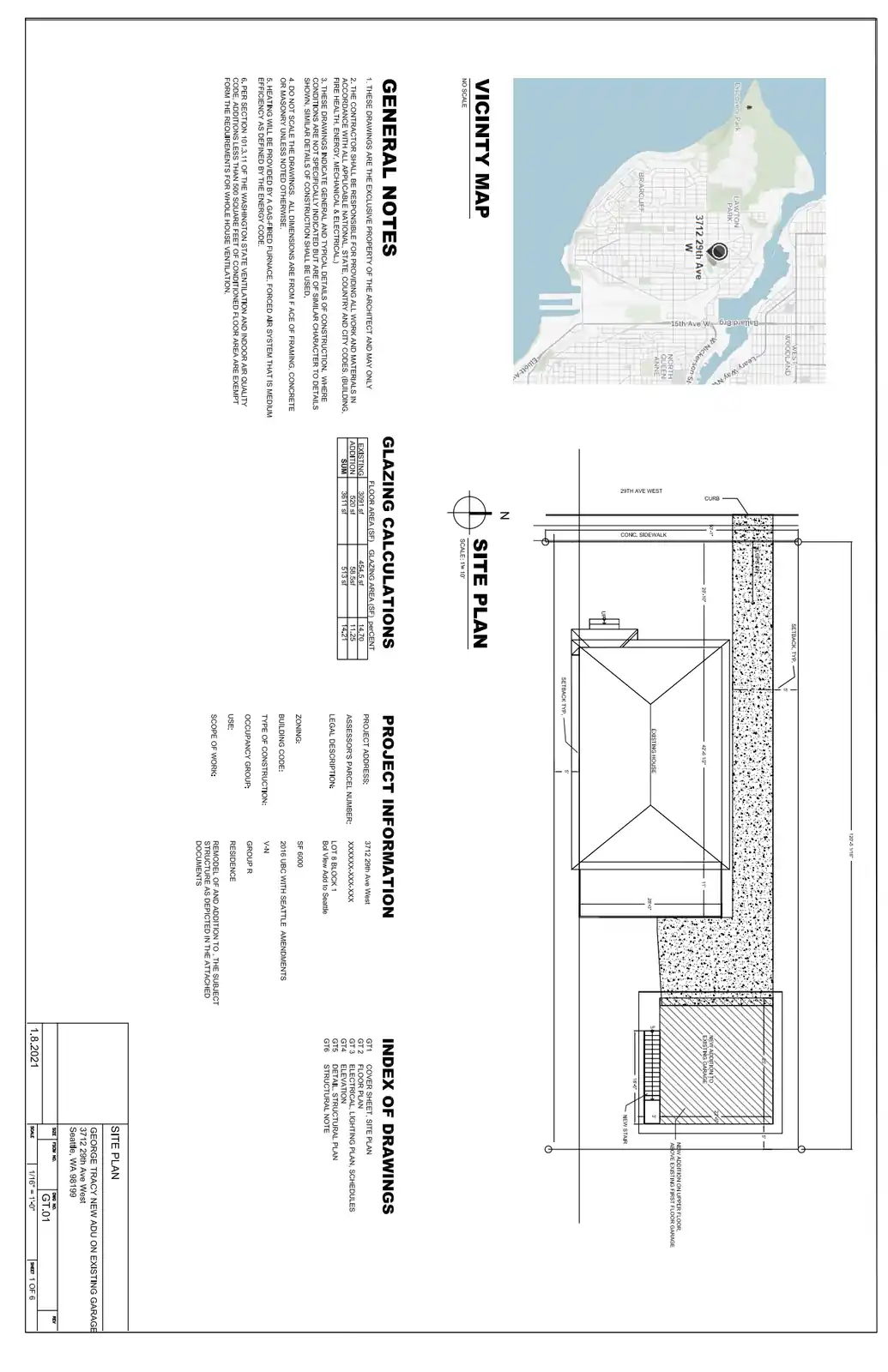 Site plan for 3712 29th Ave W