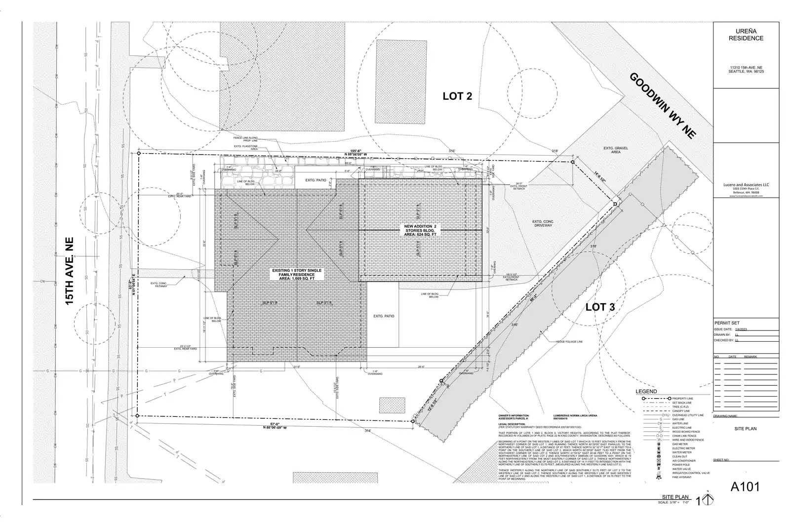 Site plan for 11310 15th Ave NE