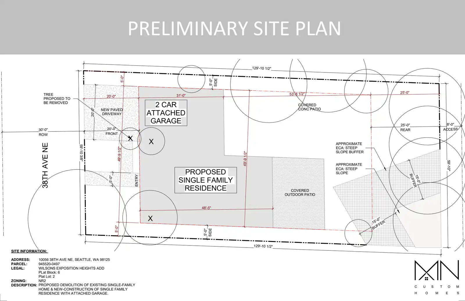 Site plan for 10056 38th Ave NE