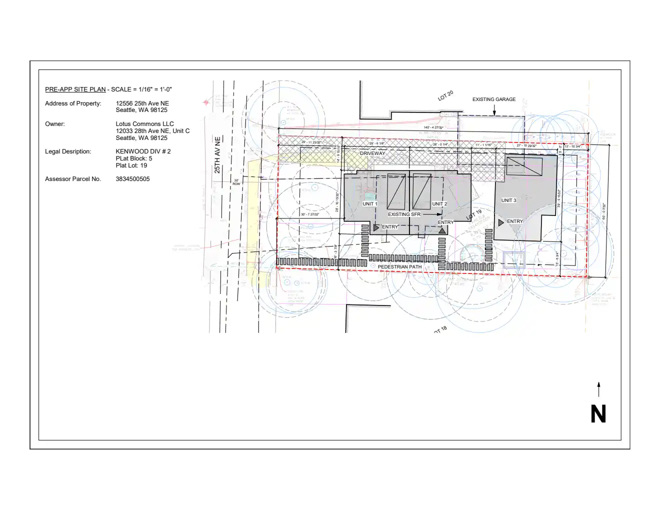 Site plan for 12556 25th Ave NE