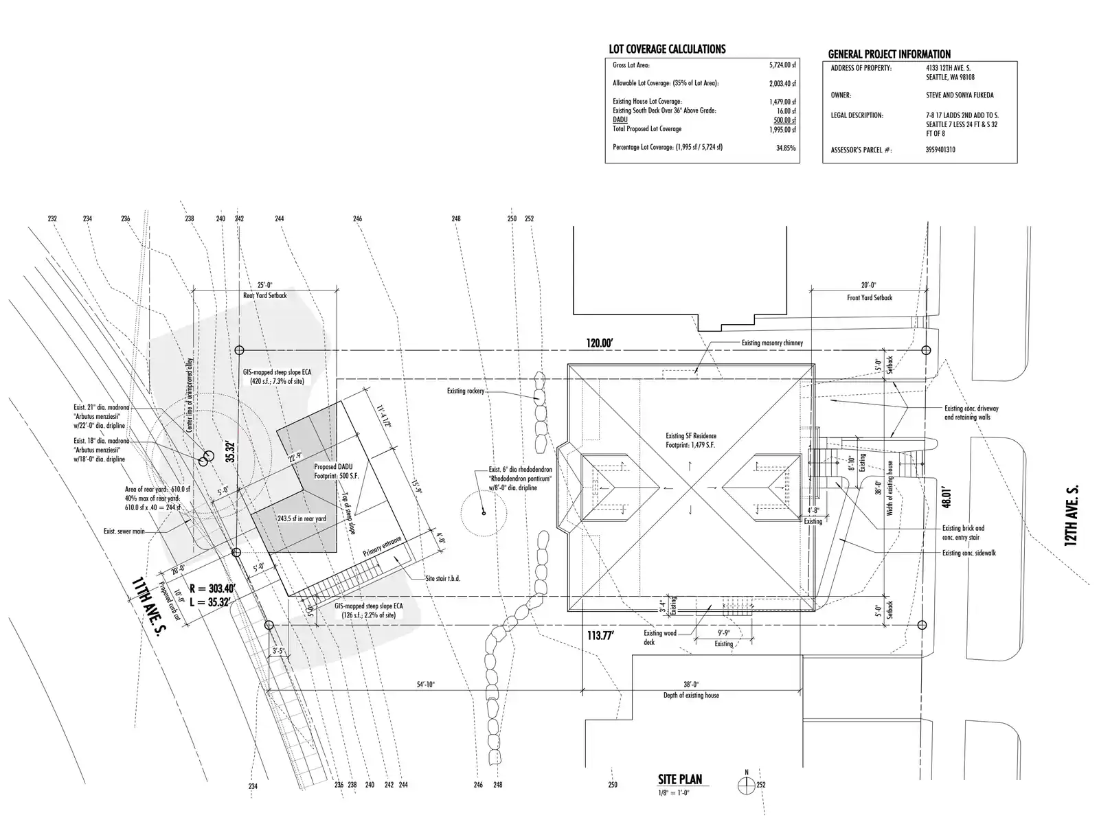 Site plan for 4133 12th Ave S