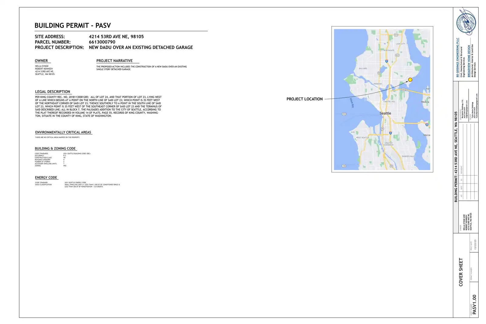 Site plan for 4214 53rd Ave NE