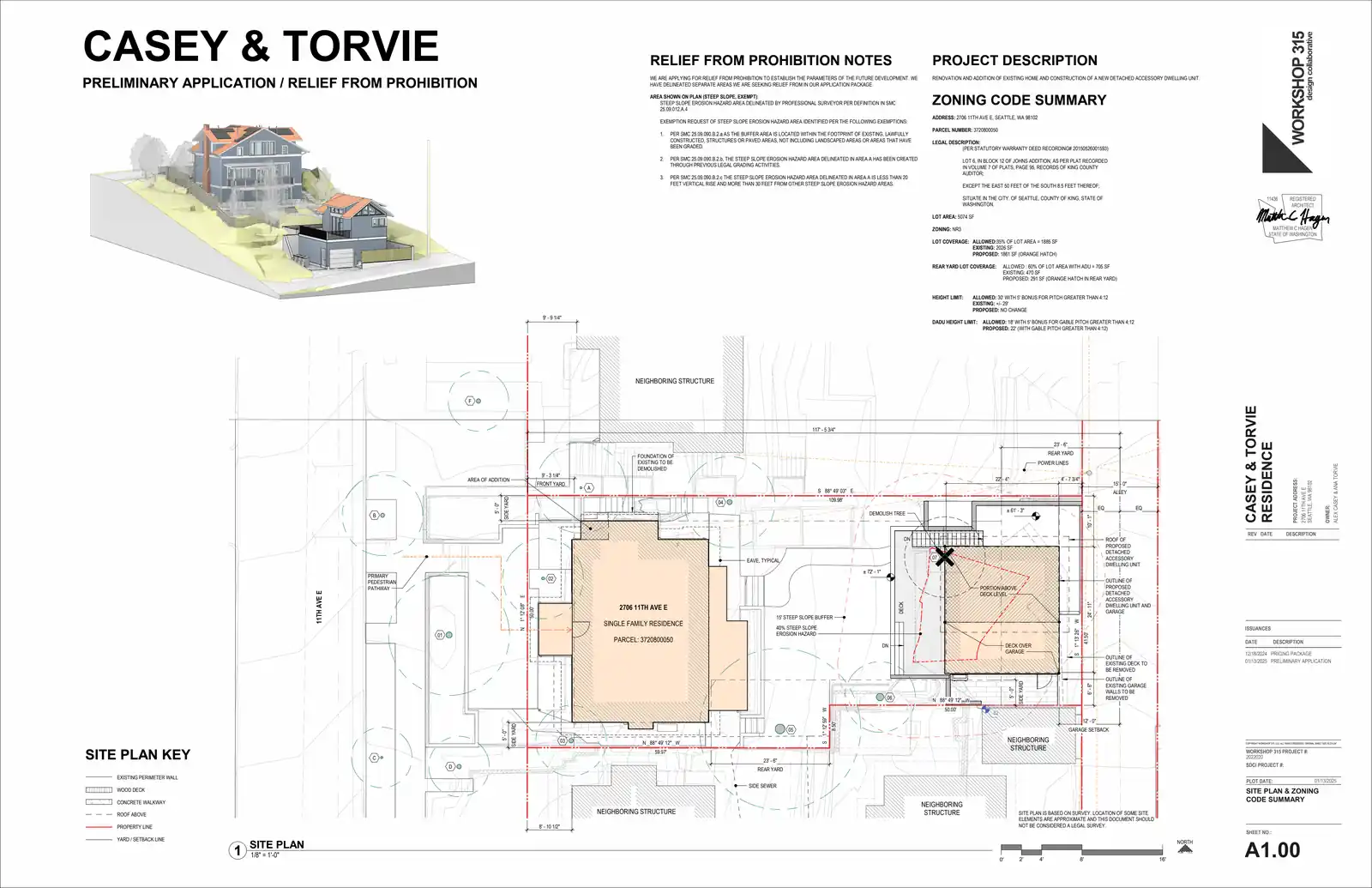 Site plan for 2706 11th Ave E