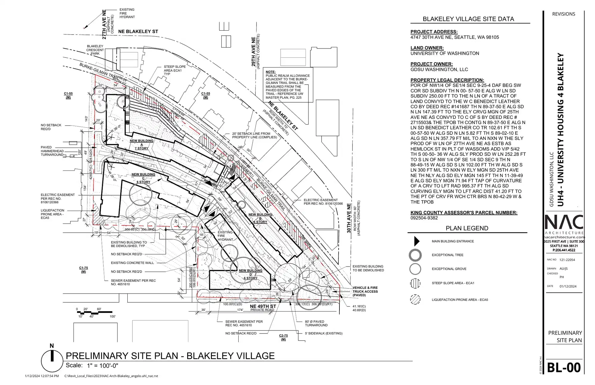 Site plan for 4747 30th Ave NE