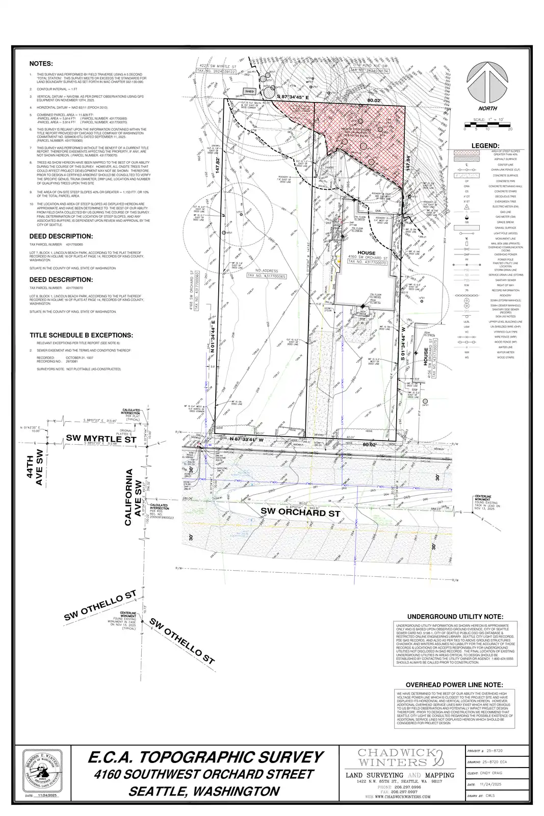 Site plan for 4164 SW Orchard St