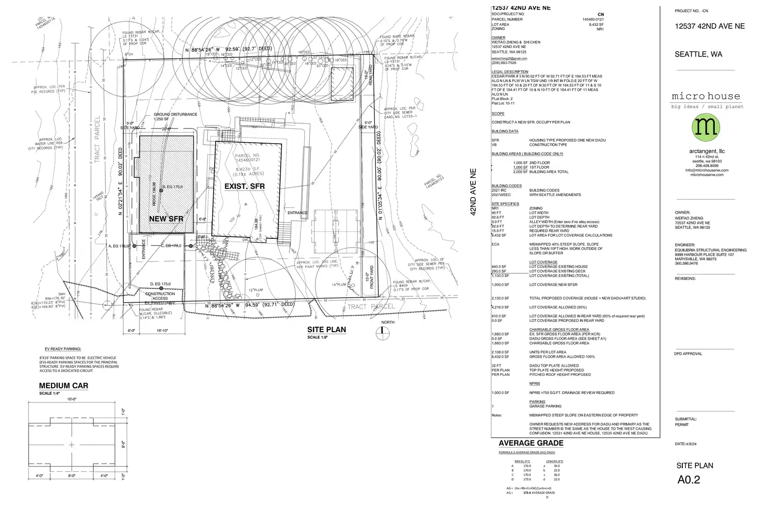 Site plan for 12531 42nd Ave NE