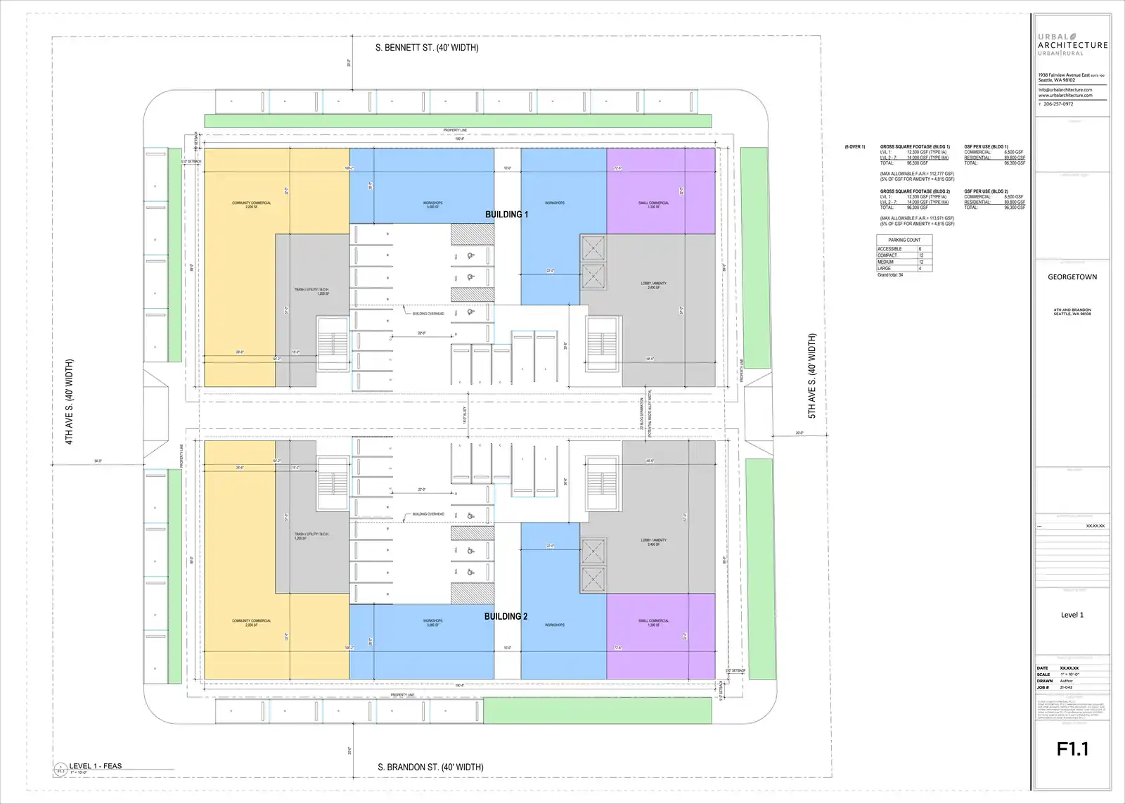 Site plan for 404 S Brandon St