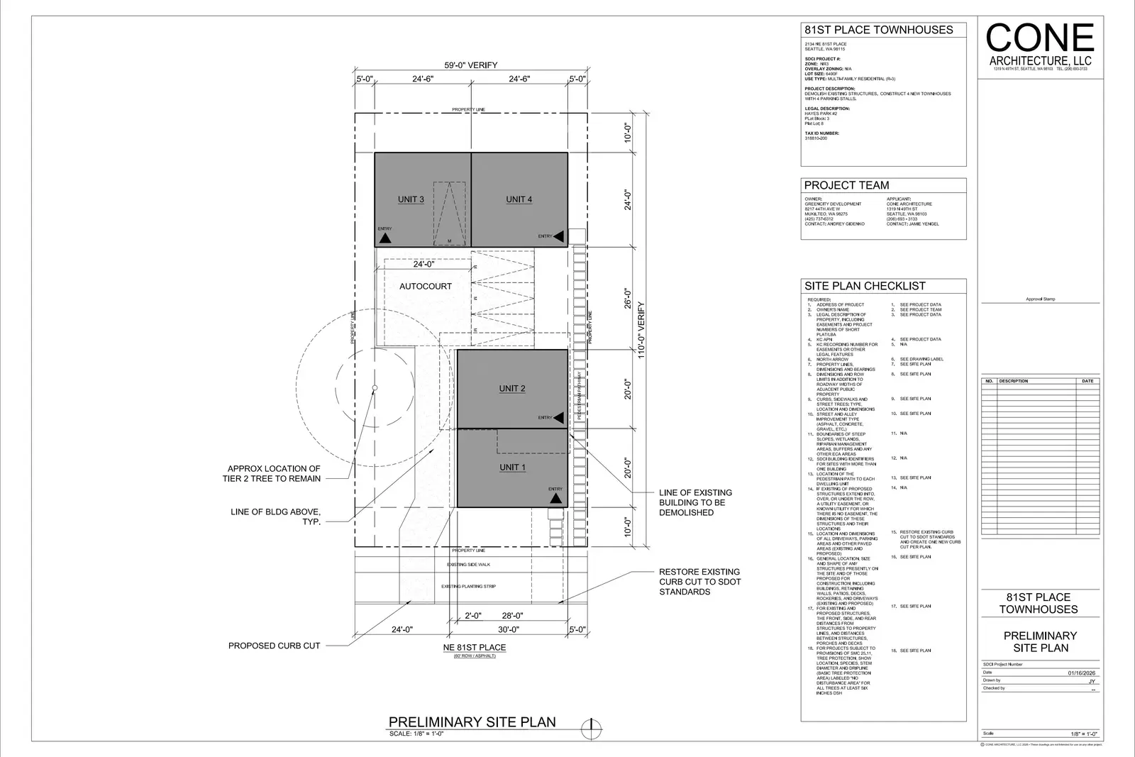 Site plan for 2134 NE 81st Pl