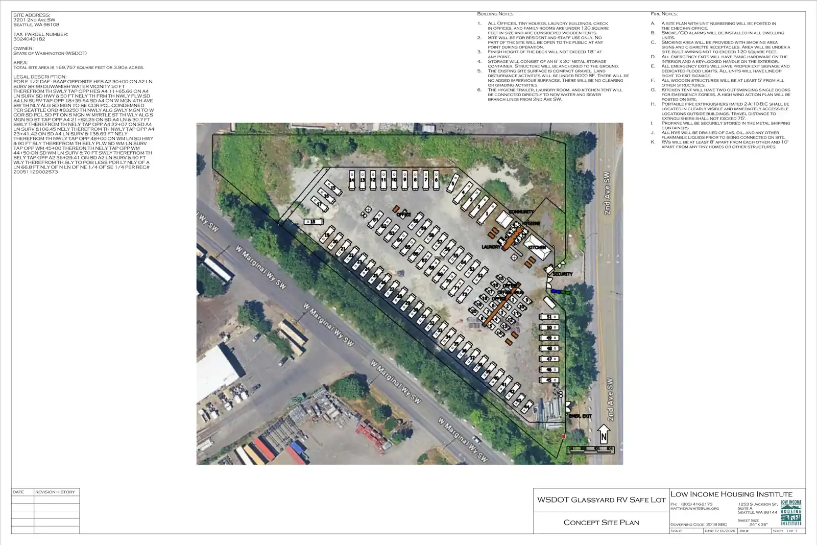 Site plan for 7201 2nd Ave SW
