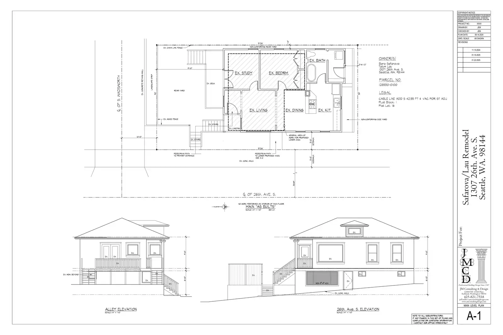 Site plan for 1307 26th Ave S