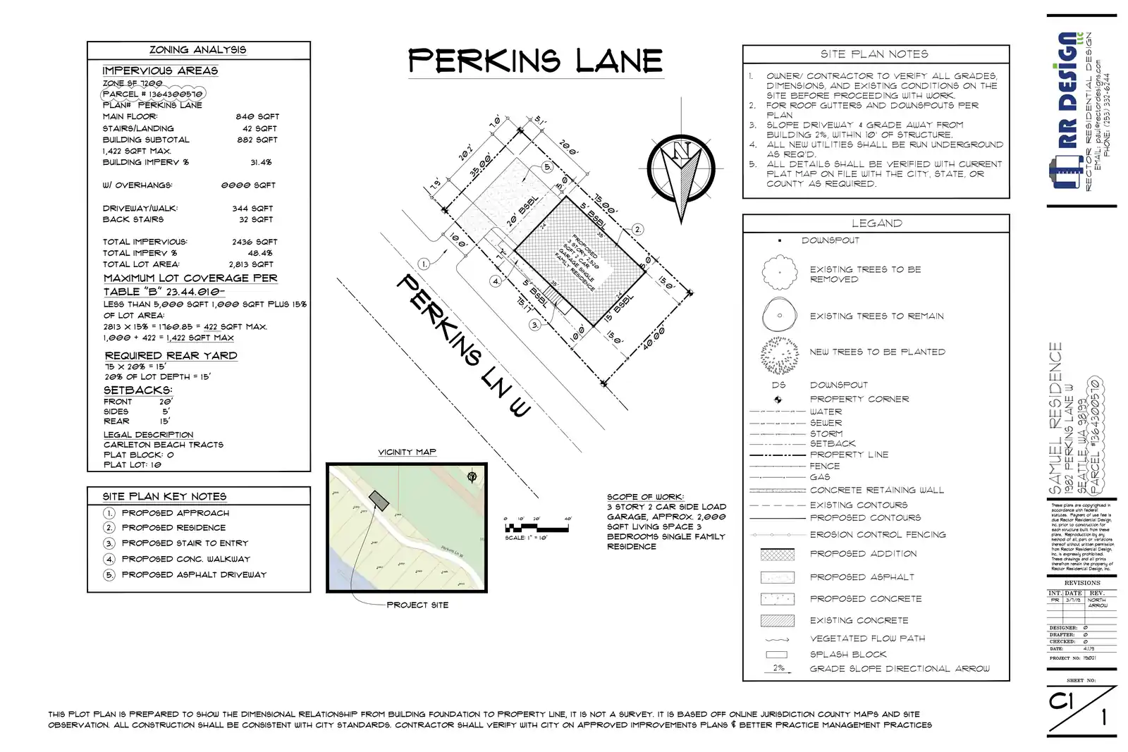 Site plan for 1980 Perkins Ln W
