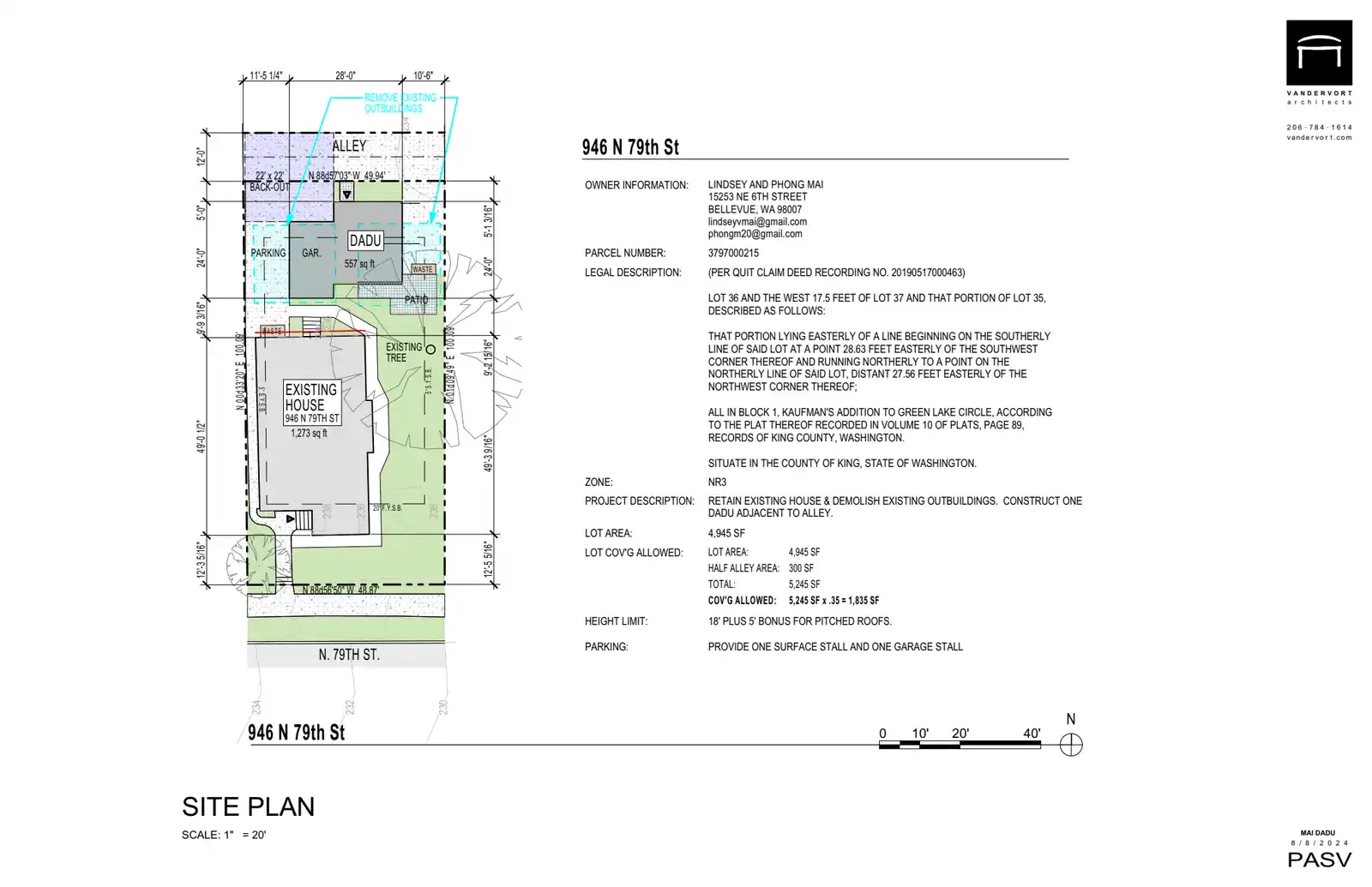 Site plan for 948 N 79th St