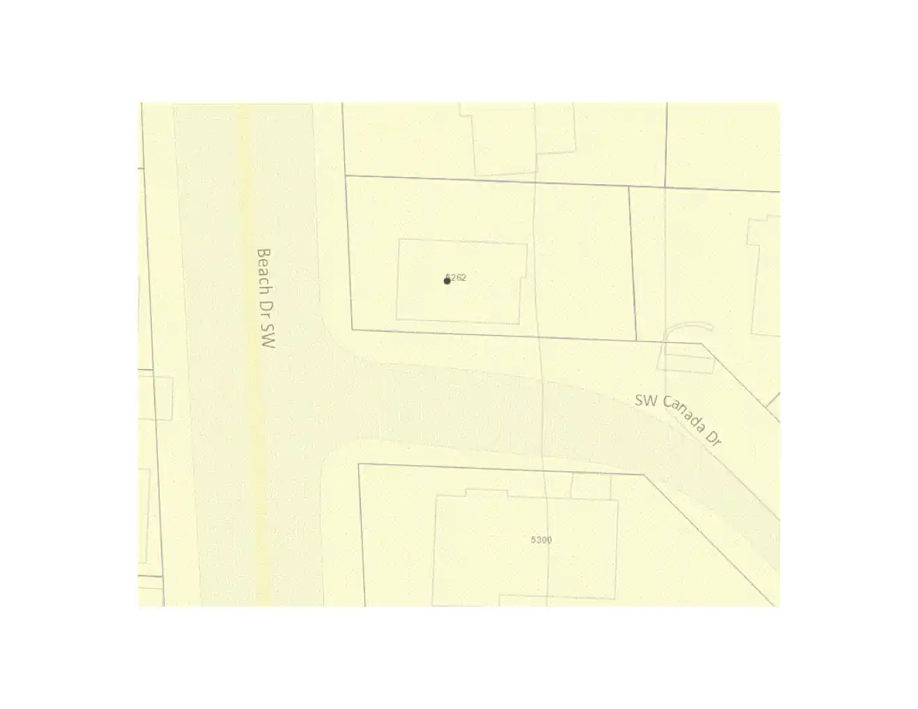 Site plan for 5262 Beach Dr SW