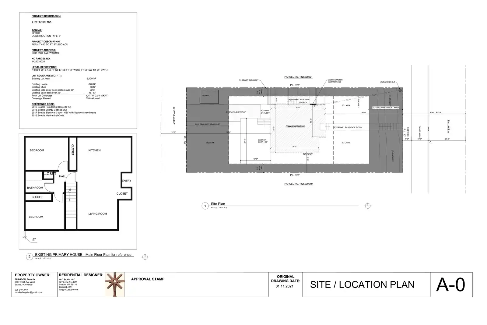 Site plan for 3007 31st Ave W