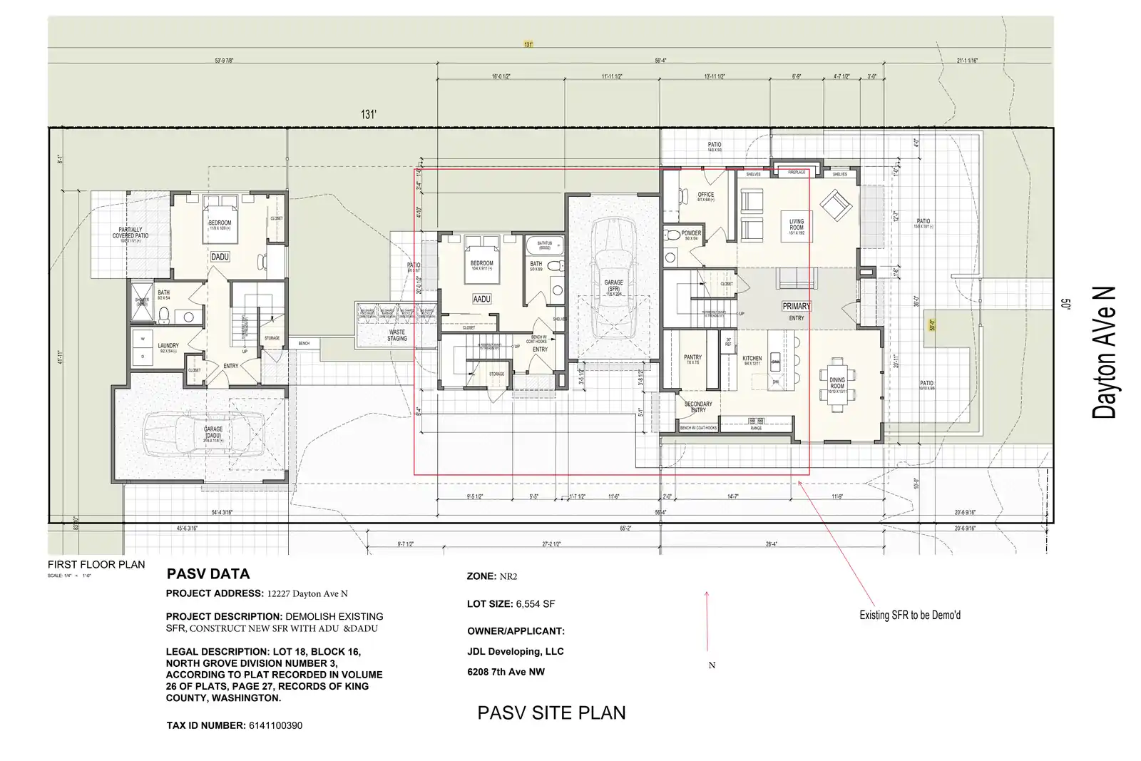 Site plan for 12227 Dayton Ave N