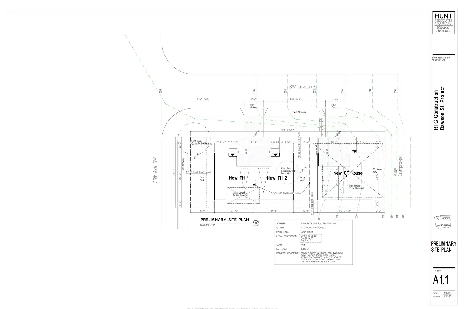 Site plan for 5202 35th Ave SW