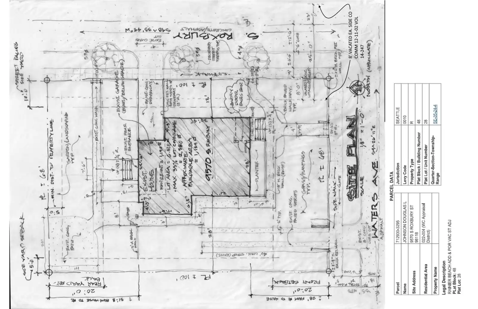 Site plan for 9570 Waters Ave S