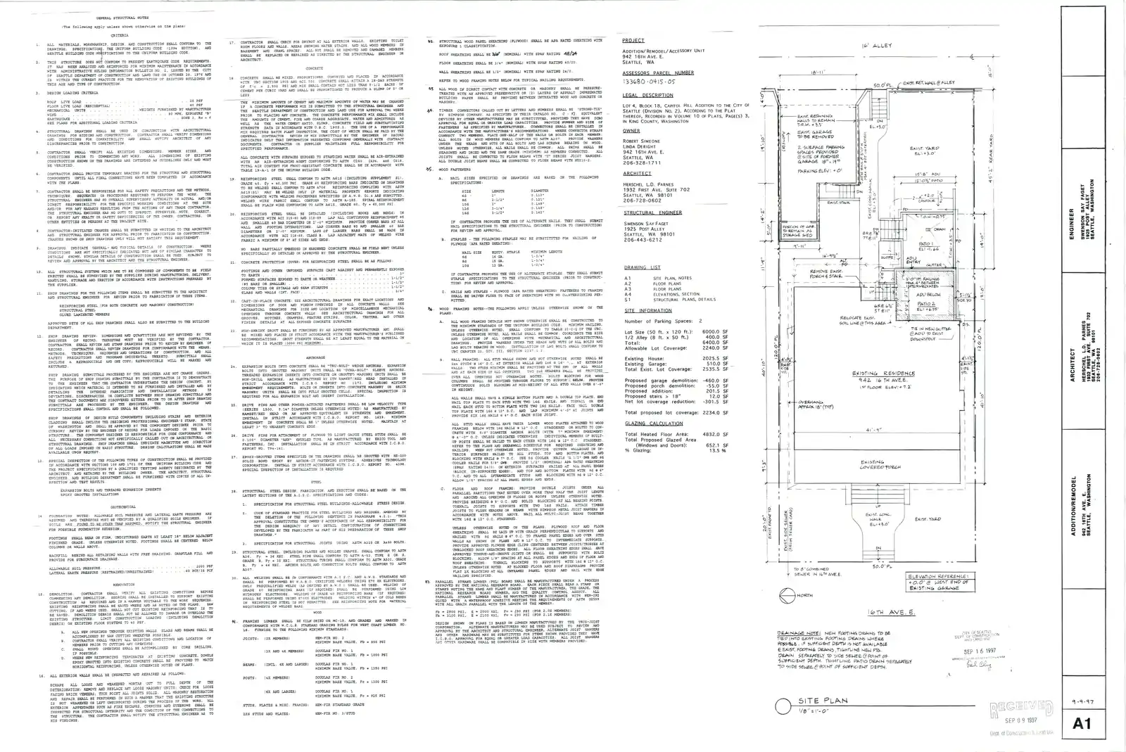 Site plan for 942 16th Ave E