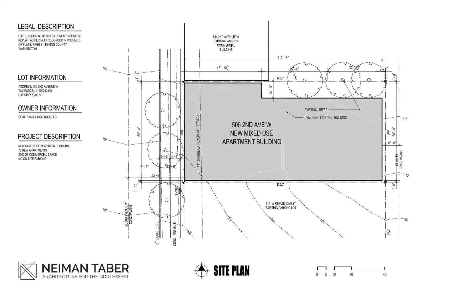 Site plan for 506 2nd Ave W