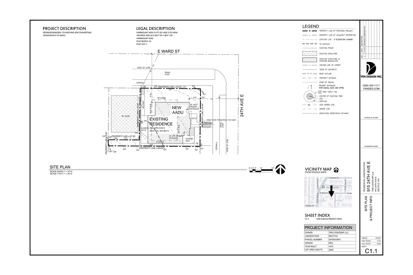 Site plan for 915 24th Ave E