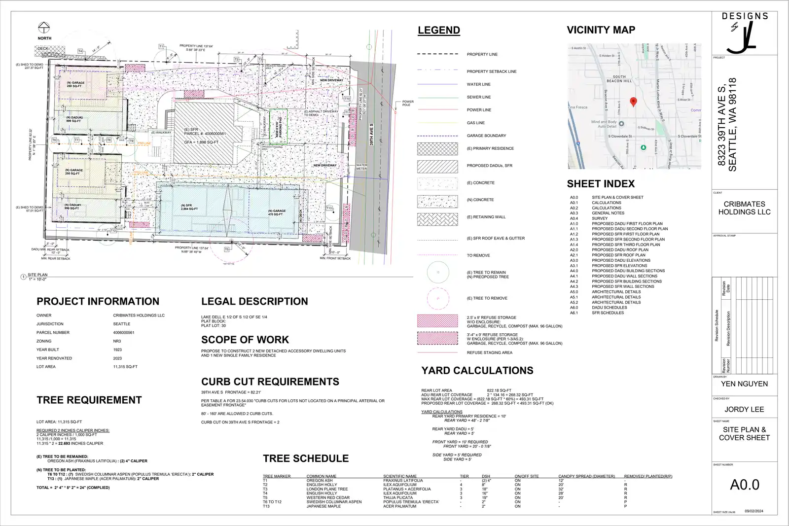 Site plan for 8323 39th Ave S
