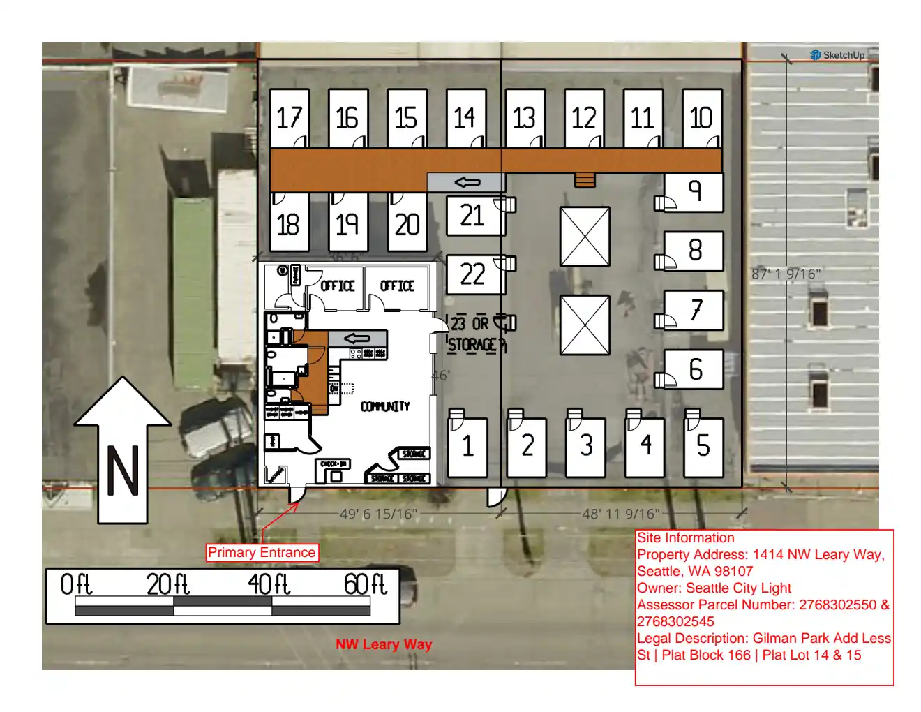 Site plan for 1414 NW Leary Way