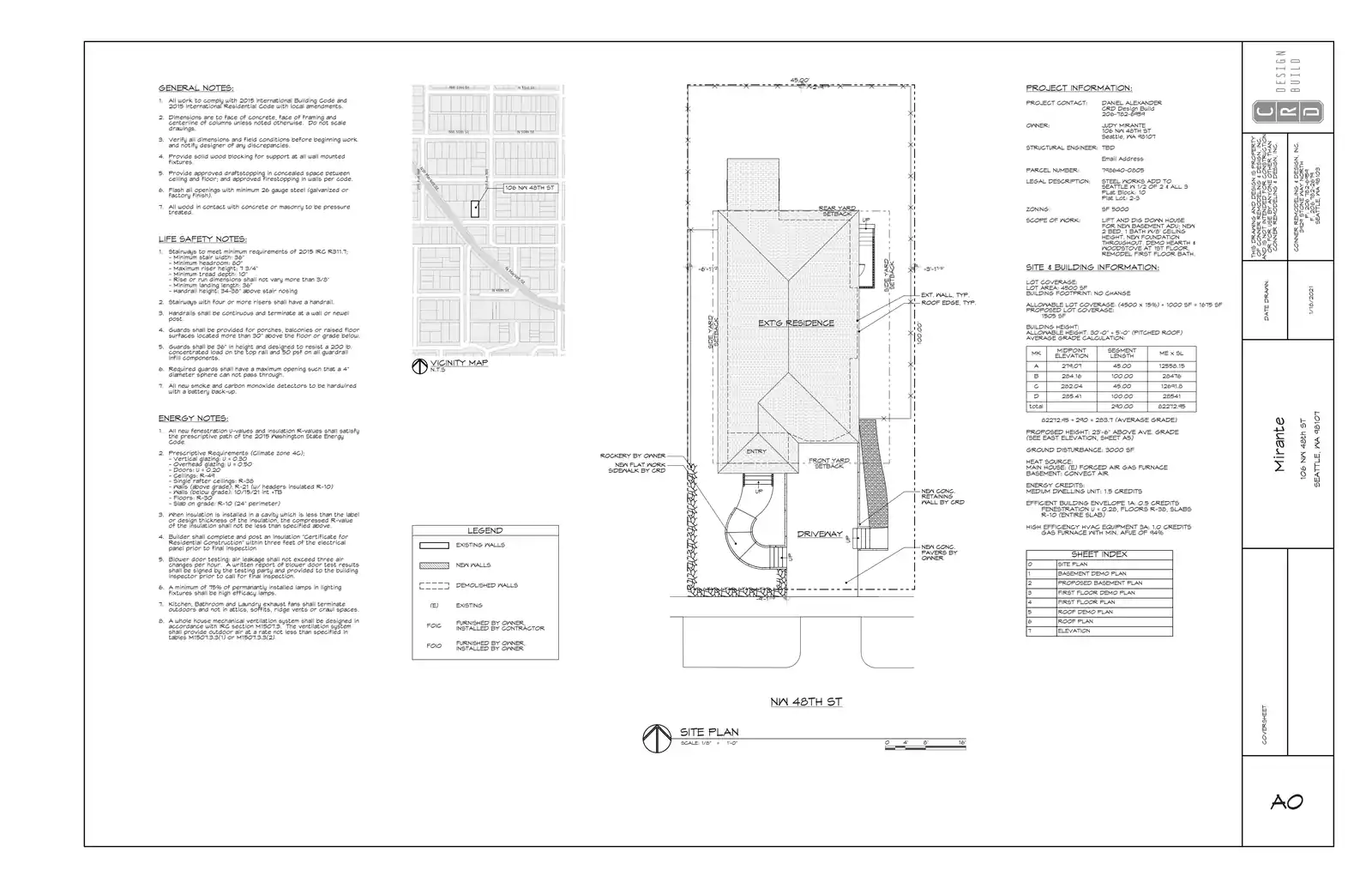 Site plan for 106 NW 48th St