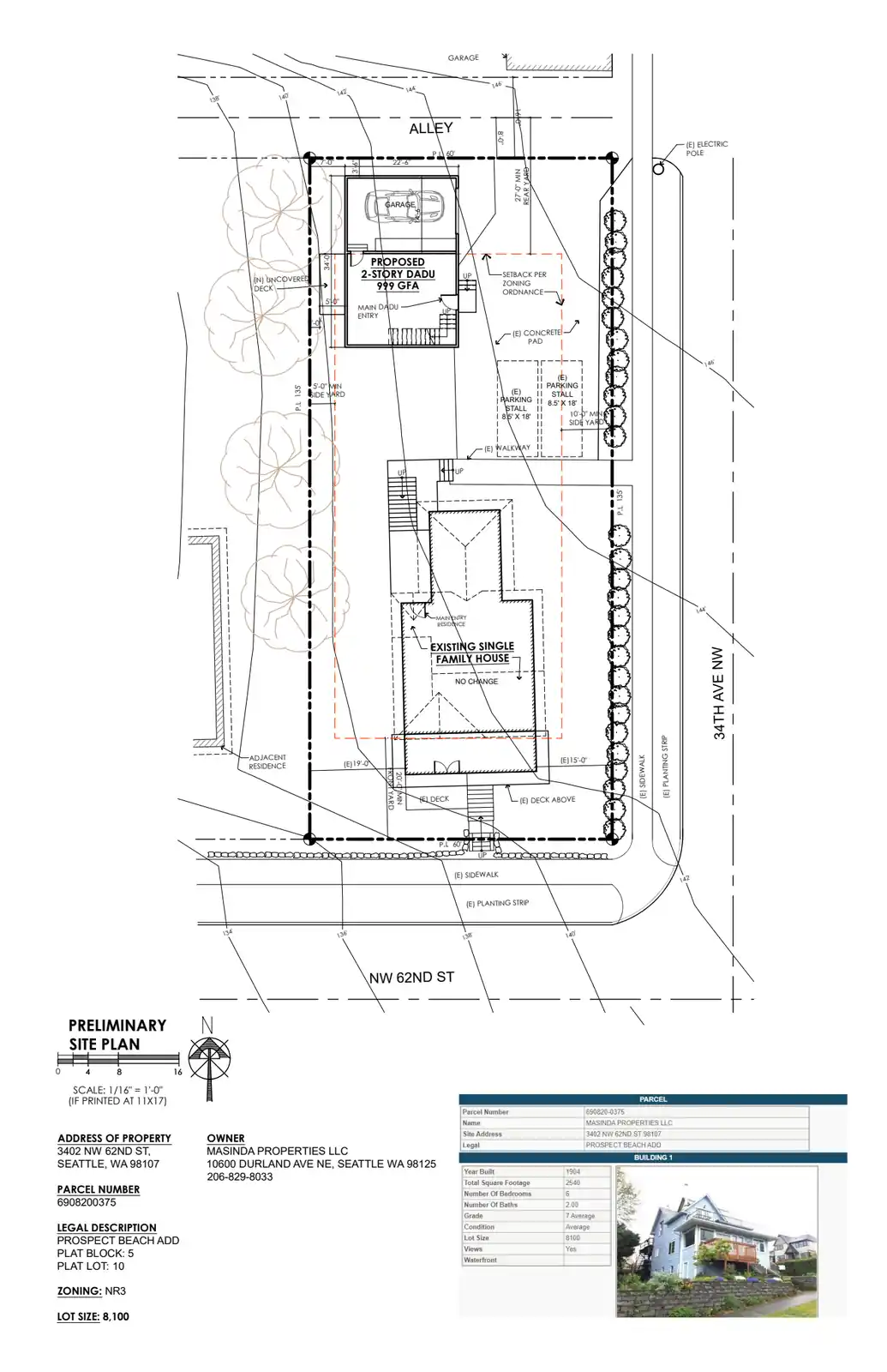 Site plan for 3402 NW 62nd St