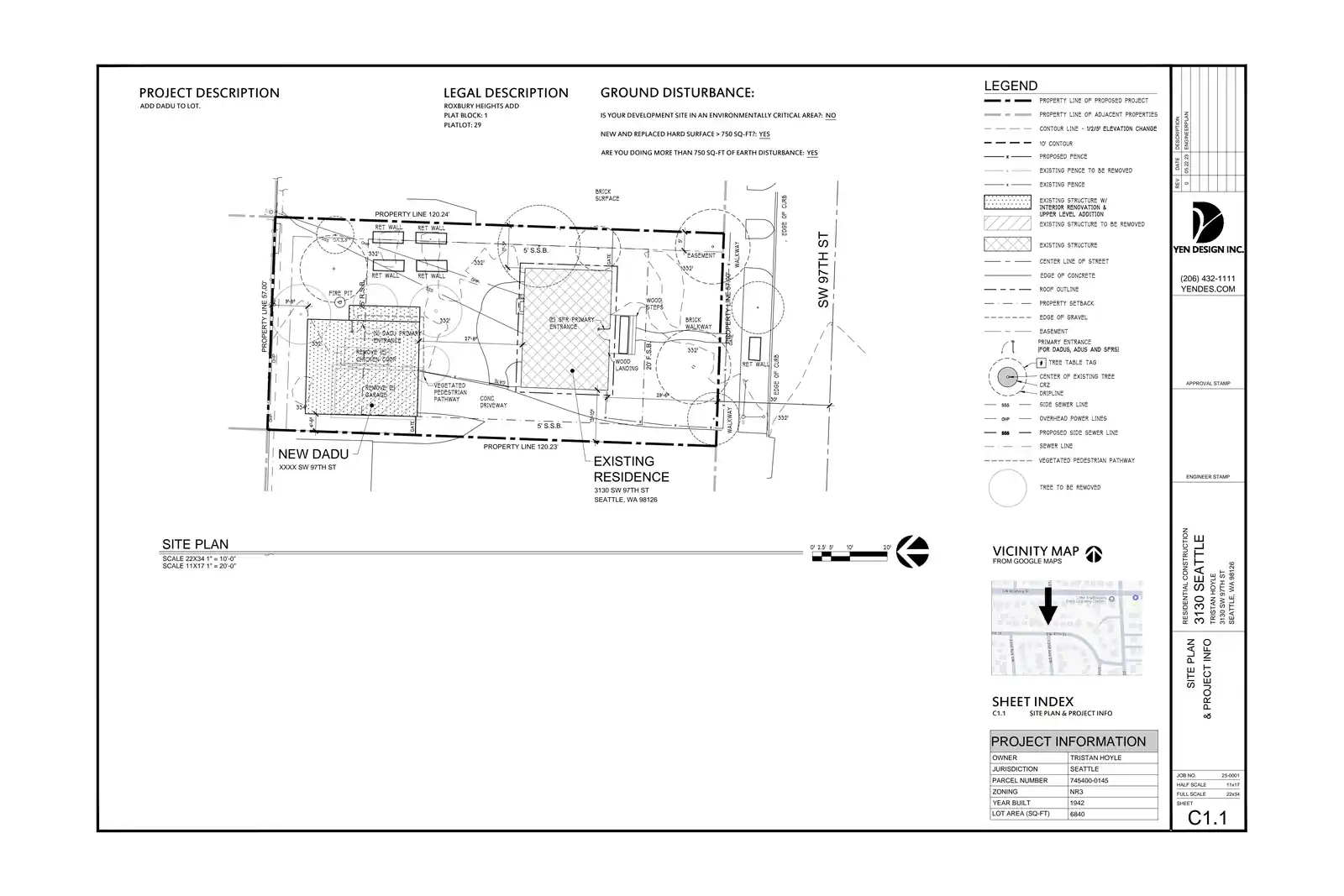 Site plan for 3130 SW 97th St