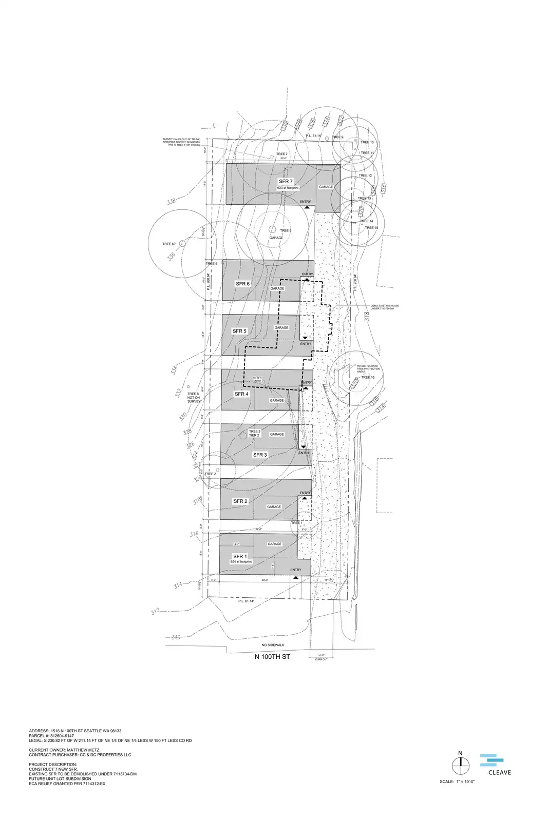 Site plan for 1516 N 100th St