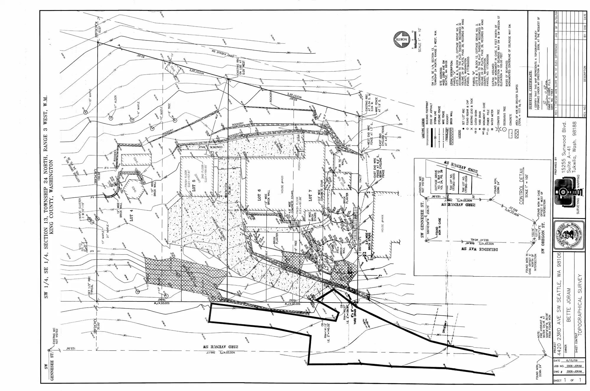 Site plan for 4420 23rd Ave SW