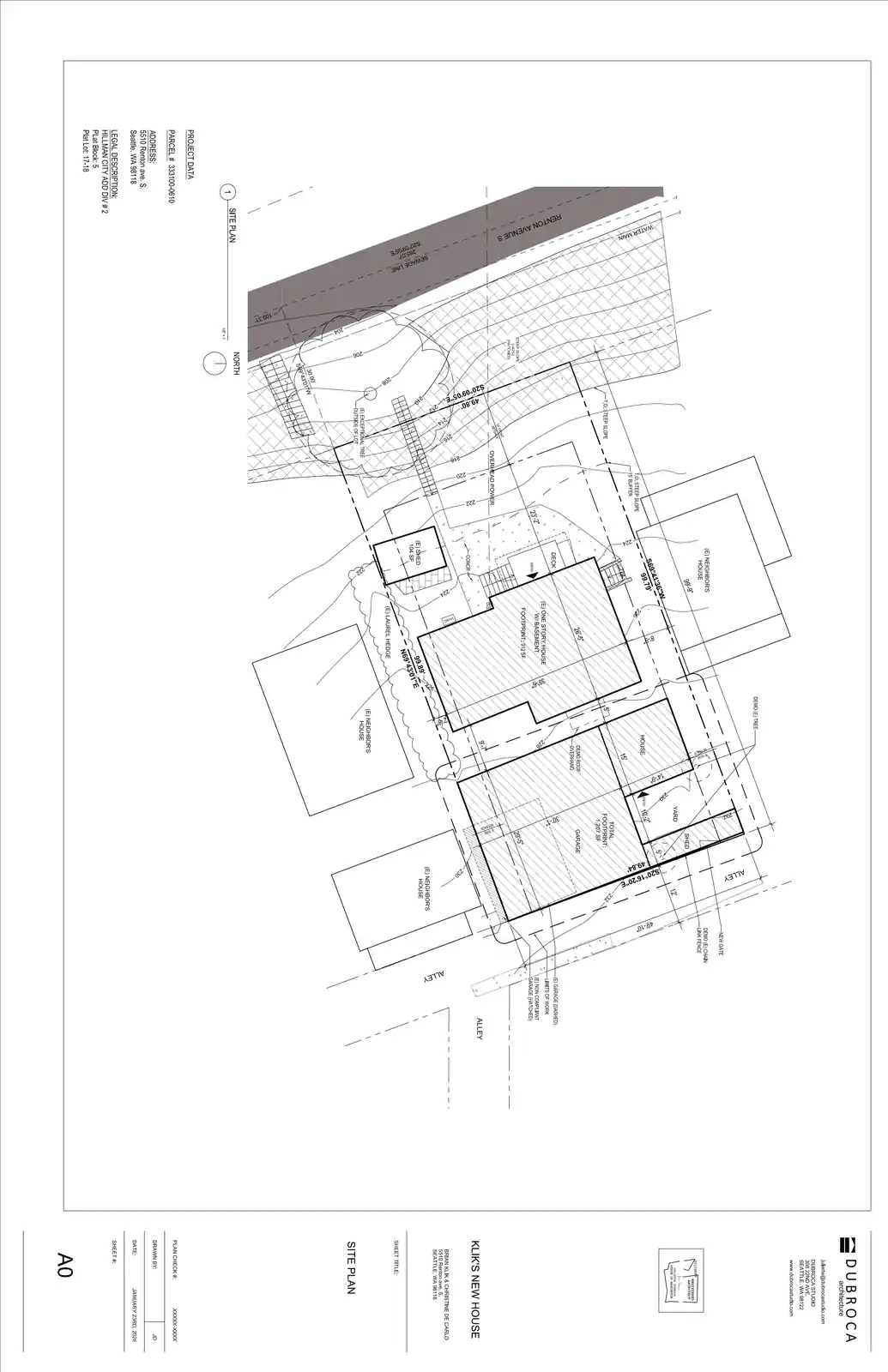 Site plan for 5510 Renton Ave S