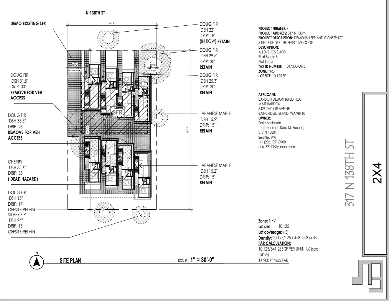 Site plan for 317 N 138th St